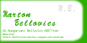 marton bellovics business card